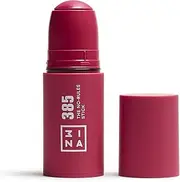 3INA MAKEUP - The No - Rules Stick 385 - Burgundy Blush Stick for Eyes Lips Cheeks with Hyaluronic Acid - Cream Blusher for Natural and Luminous Finish - Vegan - Cruelty Free