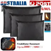 Fireproof Waterproof Document Bag Secret File Protect Pouch Cash Money Safe Box