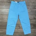 Levi's Made & Crafted Women’s Barrel Crop Jeans Organic Cotton Teal Size 28 NWT