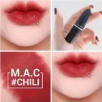 MAC RUBY WOO紅橙+紅玫瑰啞光唇膏滋潤持久白膚