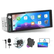 Single Din Car Stereo with Apple Carplay Android Auto,6.9 Inch IPS Touch Scre...