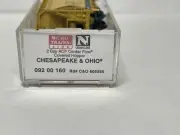 N Scale Micro-Trains MTL 092 00 160 C&O ACFX 2-Bay Covered Centerflow Hopped