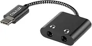 Cubilux USB C to 3.5mm Audio Headphone Splitter with 96KHz/24-bit DAC, Type C to Dual Earphones Aux Splitter for Galaxy S25/S24/S23/S22 Ultra, Tab S10/S9/S8/S7/S6, Z Fold/Z Flip 6/5/4/3