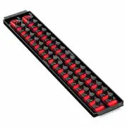 Ernest 8454 Socket Boss, 2 Rail Socket Tray, Red - 1/2" Drive
