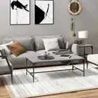 Wooden Coffee Table Grey Sonoma 100x50x35cm Modern Sofa Lounge Side Lamp Storage