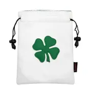 Golf Valuables PouchGolf Pouch Bag with Drawstrings Golf Tee Bag Pouch Leathe...