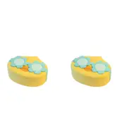 2x Cuisena Plastic Ducky Lunch Box Container Snack Food Storage 16x13cm Yellow