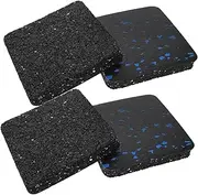 Abaodam 4pcs Non- Elliptical Machine and Treadmill Mat Thickened Shock Absorbing Pads for Noise Reduction Exercise Equipment Mat for Home Gym