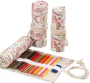Pencil Roll Wrap,Drawing Coloring Canvas Pencil Roll 36/48/72 Slots Artist Penci