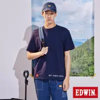 在飛比找蝦皮商城優惠-EDWIN 寬版重磅 LOGO短袖T恤(丈青色)-男款