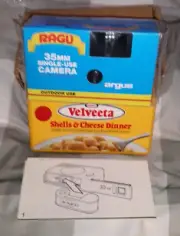 Velveeta Shells & Cheese Kraft Dinner Promo & Ragu Argus 110 Cameras - NIB