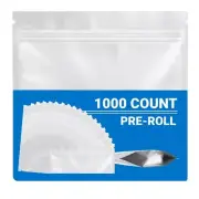 Loud Lock Mylar Bags 1,000 Count - Preroll All White Zip Seal Bags