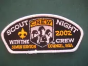 Simon Kenton Council S93 Scout Night Crew 2000 CSP patch SX2