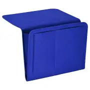 11" Felt Bedside Organizer Bed Hanging Caddy 5 Pockets Hanging Bag Blue