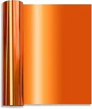 [Tvinyl Warehouse] Orange Foil HTV Metallic Heat Transfer Vinyl Roll 12" x 6FT for All Cutter Machine