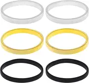 [EIiegh] 6 Pieces Anti Slip Sleeve Holders for Women，Stretchy Metal Armbands Sleeve Bands to Hold Up Sleeves ，Shirt Sleeve Garters for Men, Mix, Medium