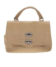 Twist lock flip cover shoulder bag One size Nude
