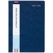 J.Burrows A4 Day to Page Textured FY25/26 Diary Navy