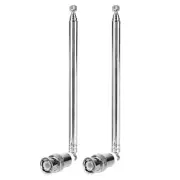 2pcs/Set VHF/UHF/AM/FM 7 Sections BNC Connector Telescopic Antenna For Radio