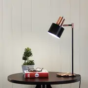 Oriel Lighting ARI Retro Desk Lamp Mid-Century Task Lamp with Brushed Copper