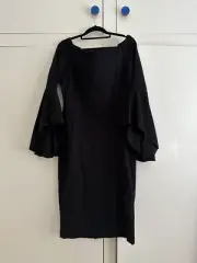 Decjuba Alexi Ponte Off Shoulder Black Dress Size L