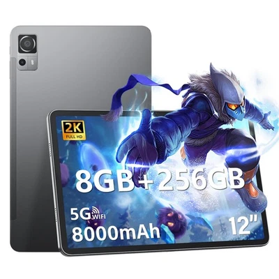Android Tablet 12 Inch with 8GB RAM 256GB ROM, Octa-Core 2.0Ghz Processor, 20...