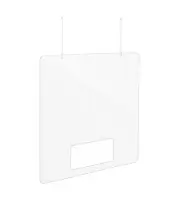 100x60cm Hanging Sneeze Guard / Suspended Acrylic Shield/ Ceiling Safety Barrier