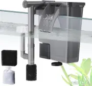 5W Hang on Aquarium Filter: Ultra Quiet 124 GPH Fish Tank Filter with Filter