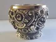 Vintage Harrison Fisher HF-0917 Silver Plated Floral Sugar Condiment Jelly Jar