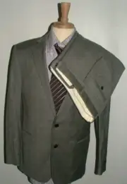 NEW WT BROOKS BROTHERS SUIT SIZE 41 R 32 X 29 WOOL POLYESTER GRAY PLAIDS #450
