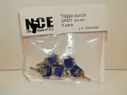 NCE #304 5-Pack DPDT Toggle Switches NEW