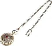 [DOITOOL] Retro Pocket Watch Compass Compass Small Compass Vintage Pocket Compass Camping Compass Portable Pocket Compass Car Compass Vintage Compass Hiking Gear Zinc Alloy Brown