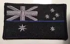 Thin Blue Line , Patch, Hook Rear, Black, Law Enforcement, Police, TBL