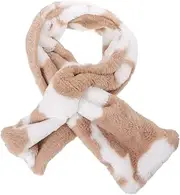 1pc cow print scarf Girls Plush Neck Warmer Cow Pattern Scarf womens scarf winter Warm Collar Neckerchief Plush Scarf Cow Prints Scarf Plush Cow Scarf women's faux fur fluffy