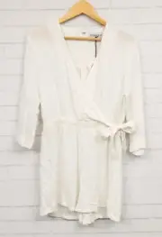 Women's Atmos & Here white 3/4 sleeve Ivana wrap jumpsuit new w/ tags size 10