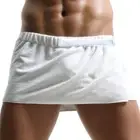 Short Men's Sexy Shorts Thick Bath Towel Pants Open Pajamas Towel for Adults