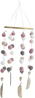 ERINGOGO 1pc String Hairball Wall Pendant Chic Decor for Living Bedroom Apartment Dorm Adorable String Hanging Ornament Pink White Grey Weddings Parties