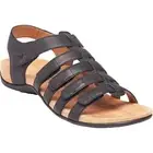Vionic Women's Harissa Sandal Adjustable Multi Strap Black Leather Comfy