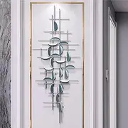Creative Modern Large Handmade Metal Wall Decor, 3D Luxury Home Decor Metal Wall Art, Wall Hanging Artwork Sculptures for Living Room,135 * 50m