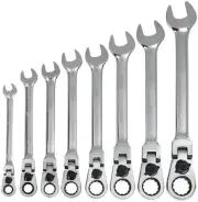 Williams WS-1168RCF 8-Piece Reversible Flex Head Ratcheting Combination Wrenc...