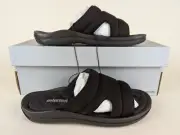 Unlisted Kenneth Cole Sandals Mens 7 M Quinn Quilted Slides Dark Brown Shoes NEW