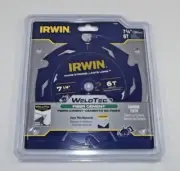 Irwin 2016024 WeldTec FiberCement 7 1/4" 6T Welded Carbide Tip Saw Blade T42