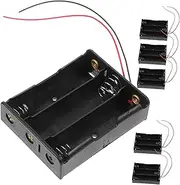 FUNNETOYU 6Pcs Battery Holder for Batteries Durable Storage Case with Wire Connector for Power Banks and Home Battery Systems