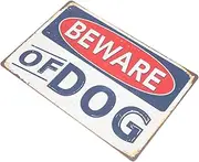 CANIGHT Dog Sticker Iron Rustic Yard Sign Vintage Warning Board for Outdoor Use