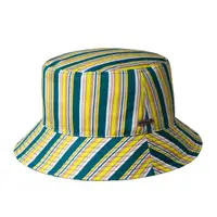 在飛比找momo購物網優惠-【KANGOL】70s STRIPE 復古色條漁夫帽(海綠色