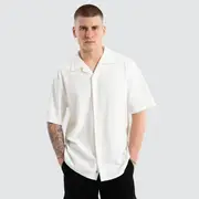 [Nomadic Paradise] Casanova Cropped Resort Shirt White XL