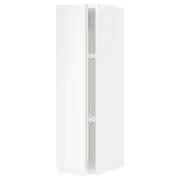 METOD wall cabinet with shelves, white/Voxtorp matt white, 20x37x80 cm