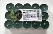 Ikea VINTERFINT 2024 Tealight Candle Green 30 Pack Fir & Eucalyptus 705.761.12