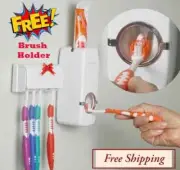 Toothpaste dispenser & Brush holder set automatic toothpaste dispenser Squeezing