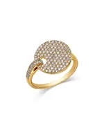 Bloomingdale's Fine Collection Pave Diamond Disc Ring in 14K Yellow Gold, 0.7 tcw